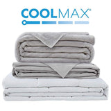 Weighted Blanket w/ 2 Duvet Covers for Hot & Cold Sleepers|Advanced Nano-Ceramic Beads Deliver Durability & Silky Comfort (36x48 5LB Grey/Grey)