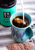 Perfect Keto Chocolate Protein Powder: Collagen Peptides Grassfed Low Carb Keto Drink Supplement with MCT Oil Powder. Best as Keto Drink Creamer