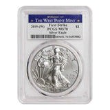 2019 W American Silver Eagle $1 MS70 PCGS First Strike - Struck at the West Point Mint