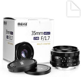 Meike MK-E-35-1.7 35mm F1.7 Large Aperture Manual Prime Fixed Lens APS-C for Sony E-Mount Digital Mirrorless Cameras A7III A9 NEX 3 3N