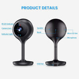 MECO WiFi IP Camera 1080P HD Home IP Security Nanny Camera with Night Vision, Sound & Motion Detection, Security Surveillance 2.4GHz Pet Baby Monitor