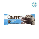 Quest Nutrition Cookies & Cream Protein Bar, High Protein, Low Carb, Gluten Free, Keto Friendly, 12 Count