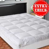 SOPAT Extra Thick Mattress Topper (Twin),Cooling Mattress Pad Cover, white