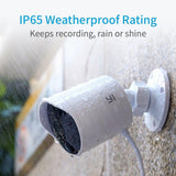 YI Outdoor Security Camera, 1080P 2.4G Wireless IP Waterproof Night Vision Surveillance System with 24/7 Emergency Response - iOS, Android App