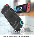 Dockable Case for Nintendo Switch - Mumba [Blade Series] TPU Grip Protective Cover Case Compatible with Nintendo Switch Console (Black)