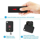 Key Finder, AOJI Mini Item Tracker Wireless RF Locator, 80dB Sound Beep, 100ft Work Range, Red Indicator, 2 Extra Batteries