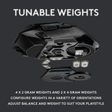 Logitech G502 Lightspeed Wireless Gaming Mouse with Hero 16K Sensor, PowerPlay Compatible, Tunable Weights and Lightsync RGB
