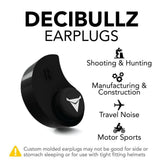 Decibullz - Custom Molded Earplugs, 31dB Highest NRR, Comfortable Hearing Protection for Shooting, Travel, Swimming, Work and Concerts