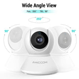 WiFi Camera-1080P Security Camera System Wireless Camera Indoor 2.4Ghz Home Camera with 2 Way Audio Night Vision, Auto-Cruise, Motion Tracker
