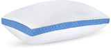 Utopia Bedding Gusseted Quilted Pillow (2-Pack) Premium Quality Bed Pillows - Side Back Sleepers - Blue Gusset - Queen - 18 x 26 Inches