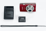 Canon PowerShot ELPH 180 20 MP Digital Camera (Red) + 32GB Card + Battery and Charger + Accessory Bundle
