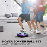 Kids Toys Hover Soccer Ball Set with 2 Goals, Air Soccer with Led Light, Hovering Soccer Ball, an Inflatable Ball Included