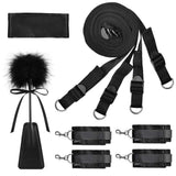 Fetish Bed Restraint Kit for Sex,Utimi BDSM Toys Sets with Hand Cuffs Ankle Cuff Bondage Collection,Blindfold & Plumage Included