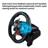 Logitech Dual-motor Feedback Driving Force G29 Gaming Racing Wheel with Responsive Pedals for PlayStation 4 and PlayStation 3
