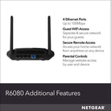 NETGEAR WiFi Router (R6080) - AC1000 Dual Band Wireless Speed (up to 1000 Mbps)