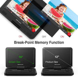 DBPOWER 12" Portable DVD Player with 5-Hour Rechargeable Battery, 10" Swivel Display Screen, SD Card Slot