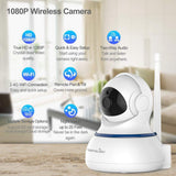 Wansview Wireless 1080P Security Camera, WiFi Home Surveillance IP Camera for Baby/Elder/Pet/Nanny Monitor, Pan/Tilt, Two-Way Audio SD Card Slot Q3-S