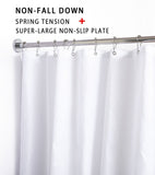 BRIOFOX Tension Curtain Rods 27-42 Inches, Never Rust and Non-Fall Down Spring Tension Rod, Polished 304 Stainless Steel