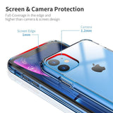 iPhone 11 Case Clear 6.1 inch FLOVEME Ultra Slim HD Transparent Shockproof Protective Cases Hard PC Back Cover