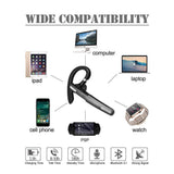 ICOMTOFIT Bluetooth Headset, Wireless Bluetooth Earpiece V4.1Hands-Free Earphones with Noise Cancellation Mic for Driving/Business/Office (Gray)