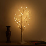 LED White Birch Tree Light 8 Lighting Modes 5ft Christmas Decorative Lighted Branches Tree Decor
