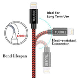 iPhone Charger Cable TUUBEE MFi Certified iPhone Lightning Cable 5Pack 3FT/6FT/10FT Long Nylon Braided USB iPhone Data Cable Wire
