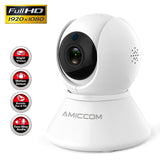 WiFi Camera-1080P Security Camera System Wireless Camera Indoor 2.4Ghz Home Camera with 2 Way Audio Night Vision, Auto-Cruise, Motion Tracker