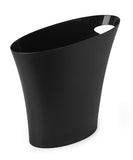 Umbra Skinny Sleek & Stylish Bathroom Trash, Small Garbage Can Wastebasket for Narrow Spaces at Home or Office, 2 Gallon Capacity, Black, 2-Pack