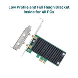 TP-Link AC1300 PCIe Wireless Wifi PCIe Card | 2.4G/5G Dual Band Wireless PCI Express Adapter | Low Profile, Long Range, Heat Sink Technology
