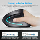 Wired Vertical Mouse, Optical Ergonomic Mouse with 4 Adjustable DPI 800/1200/2000/3200, 6 Buttons USB Computer Mouse with 4 Colors LED Light