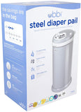 Ubbi Steel Odor Locking, No Special Bag Required Money Saving, Awards-Winning, Modern Design Registry Must-Have Diaper Pail, Gray