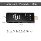W5 Mini PC Intel Atom Z8350 Windows 10 Pro Computer Stick 2GB DDR3/32GB eMMC Support 4K HD,Dual Band WiFi,BT 4.2