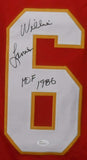 Willie Lanier Autographed Kansas City Chiefs XL Red Jersey HOF JSA