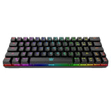 DIERYA Mechanical Gaming Keyboard 60% True RGB Backlit Bluetooth 4.0 Wired/Wireless LED Computer Keyboard Cherry MX Brown Equivalent Switch (DK-63)