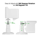 Wyze Cam Wall Mount Bracket, Protective Cover with Security Wall Mount for Wyze Cam V2 V1 and Ismart Spot Camera Indoor Outdoor Use, (White 3 Pack)