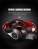 Mpow 059 Bluetooth Headphones Over Ear, Hi-Fi Stereo Wireless Headset, Foldable, Soft Memory-Protein Earmuffs, w/Built-in Mic/Cell Phones/TV BlackRed