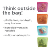 Stasher 100% Silicone Reusable Food Bag, Large 1/2 Gallon Storage and Sous vide Size, 10-inch (64.2-ounce), Aqua