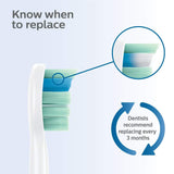 Genuine Philips Sonicare Optimal Plaque Control replacement toothbrush heads, HX9023/65, BrushSync technology, White 3-pk