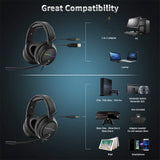 Jeecoo Stereo Gaming Headset for PS4, Xbox One S - Noise Cancelling Over Ear Headphones with Microphone - LED Light Soft Earmuffs Bass Surround