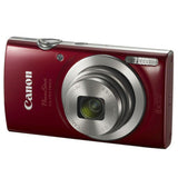 Canon PowerShot ELPH 180 Digital Camera (Red) + Transcend 16GB Memory Card + Camera Case + USB Card Reader + LCD Screen Protectors+Memory Card Wallet