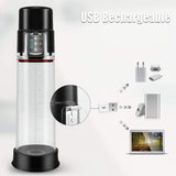 Rechargeable Automatic Penis Vacuum Pump with 4 Suction Intensities for Stronger Bigger Erections, PALOQUETH Electronic Male Enhancement Penis Pump