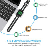 STOON for Apple Watch Wireless Charger, Portable Magnetic Charger Stand with Switch and Power Indicator for Travel Outdoor, 1000mAh Power Bank