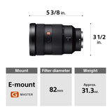 Sony SEL2470GM E-Mount Camera Lens: FE 24-70 mm F2.8 G Master Full Frame Standard Zoom Lens