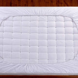oaskys Twin Mattress Pad Cover Cotton Top with Stretches to 18” Deep Pocket Fits Up to 8”-21” Cooling White Bed Topper (Down Alternative, Twin Size)