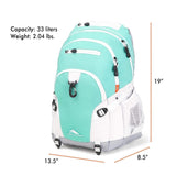 High Sierra Loop Backpack for Men and Women, Compact Bookbag Backpack for College Students or Business Professionals, Stylish Lunch Backpack