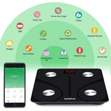 RENPHO Bluetooth Body Fat Scale Smart BMI Scale Digital Bathroom Wireless Weight Scale, Body Composition Analyzer with Smartphone App 396lbs - Black