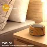 Douni Sleep Sound Machine - White Noise Machine with 24 Non-Looping Soothing Sounds for Sleeping & Relaxation, Timer & Memory Function Wood Grain