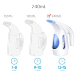 Hilife Steamer for Clothes Steamer, Handheld Garment Steamer Clothing, Mini Travel Steamer Fabric Steam Iron 240ml Big Capacity Upgraded Version