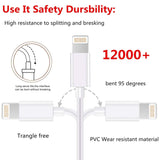 iPhone Charger Cable SHARLLEN Lightning Cable Mfi Certified 5Pack(3ft/3ft/6ft/6ft/10ft) USB Fast Long iPhone Charging Cords Compatible iPhone