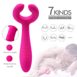 G-Spot Rabbit Waterproof Rechargeable 3 Motors Dildo Vibrator Adult Sex Toys - Adorime Silicone Clitoris Vagina Penis Stimulator Massager Sex Things